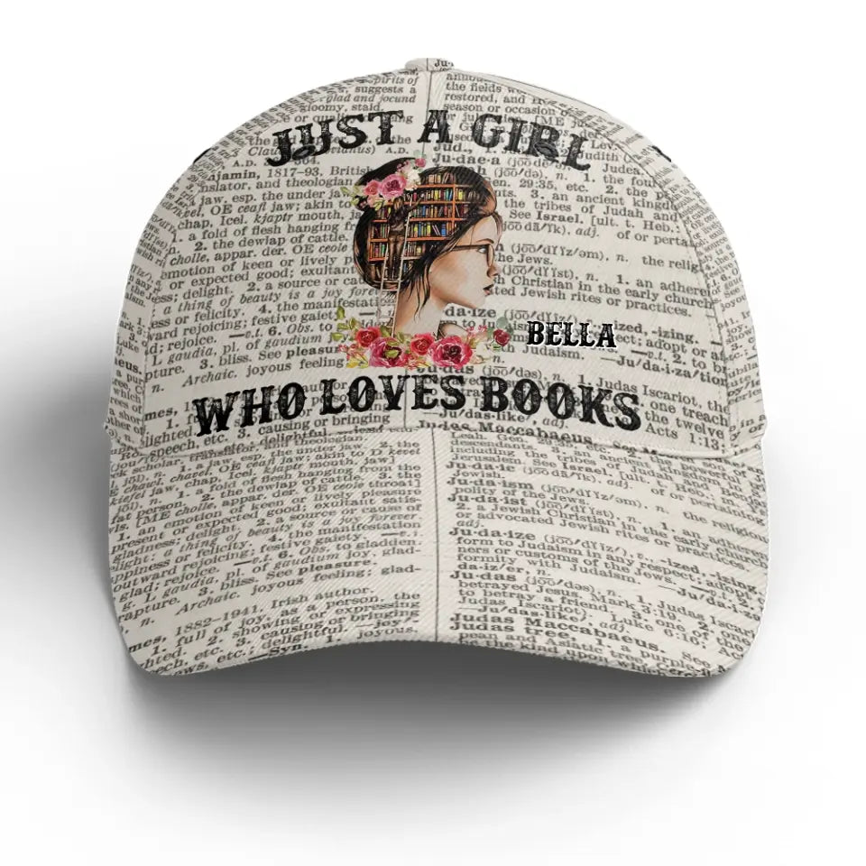 Just A Girl Who Loves Books - Personalized Classic Cap, Gift For Book Lovers