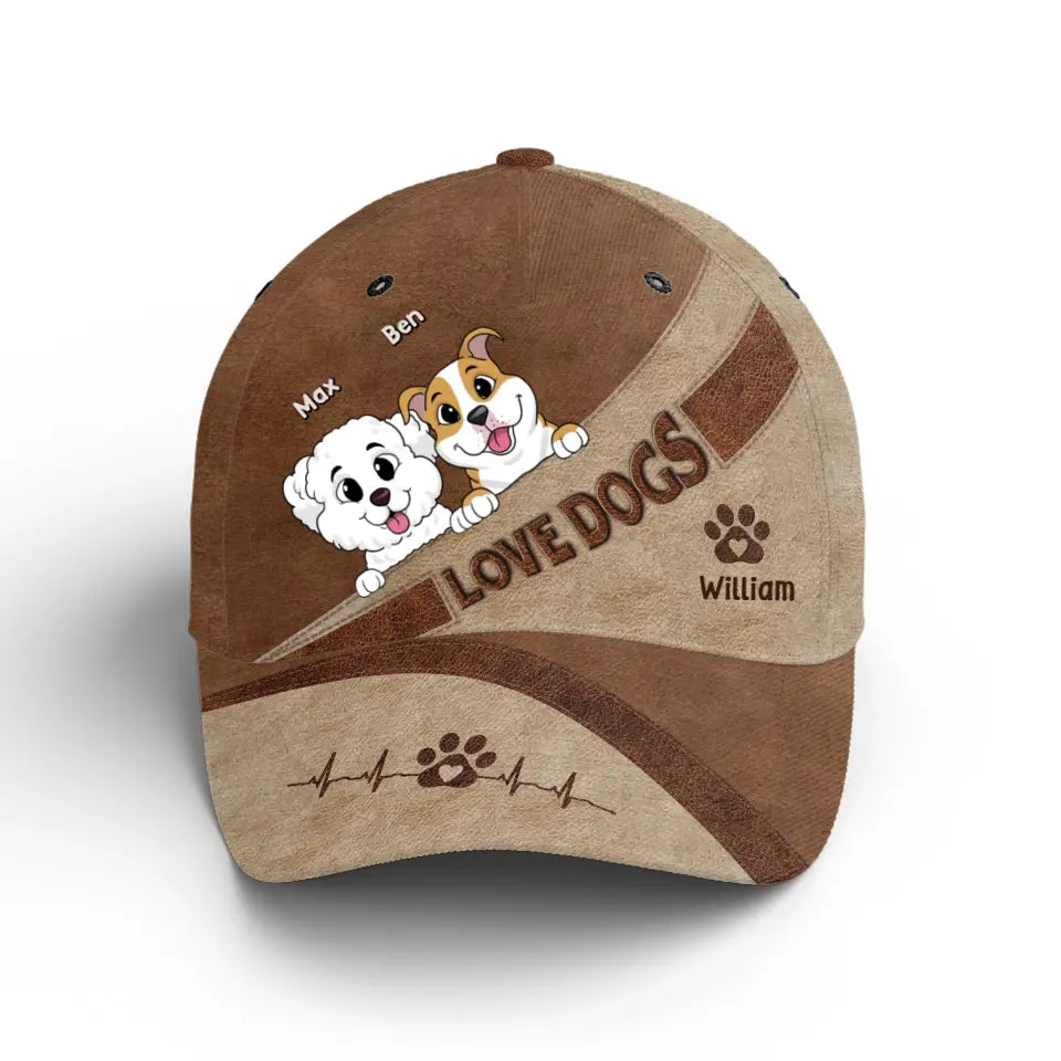 Love Dogs - Personalized Classic Cap, Gift For  Dog Lover