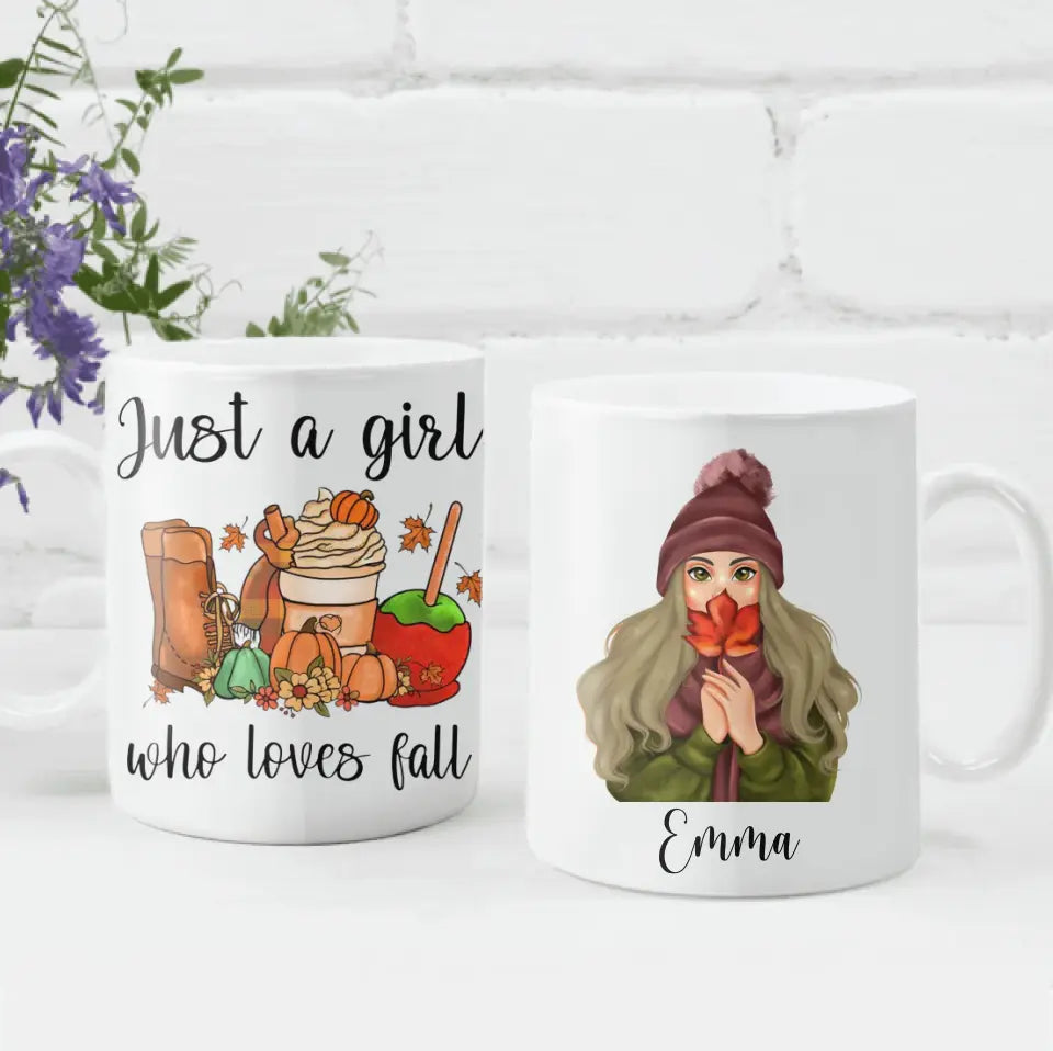 Just A Girl Who Loves Fall - Personalized Mug