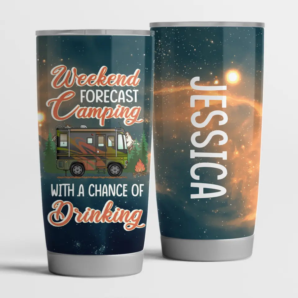 Weekend Forecast Camping - Tumbler