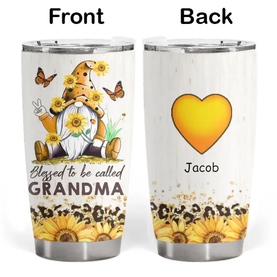 Blessed To Be Called GRANDMA - Personalized Tumbler, Gifts For Grandma