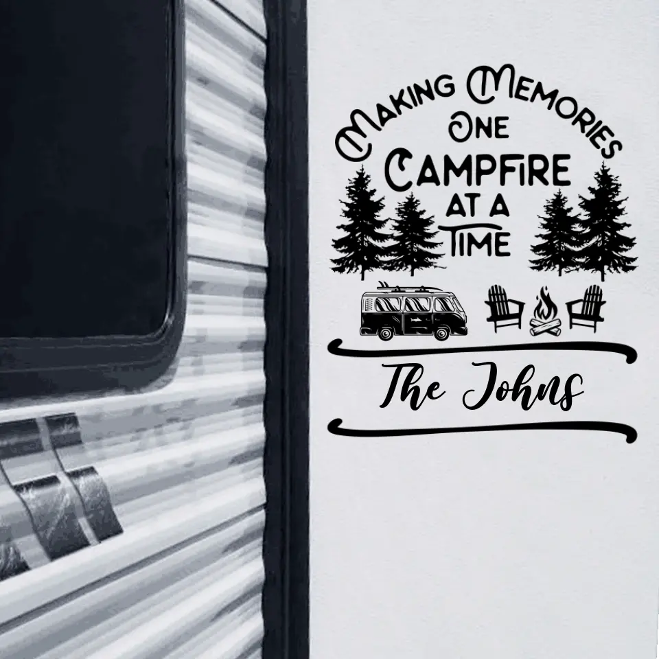 Making Memories One Campsite At A Time - Personalized Decal, Camping Decal, Gift For Camping Lovers