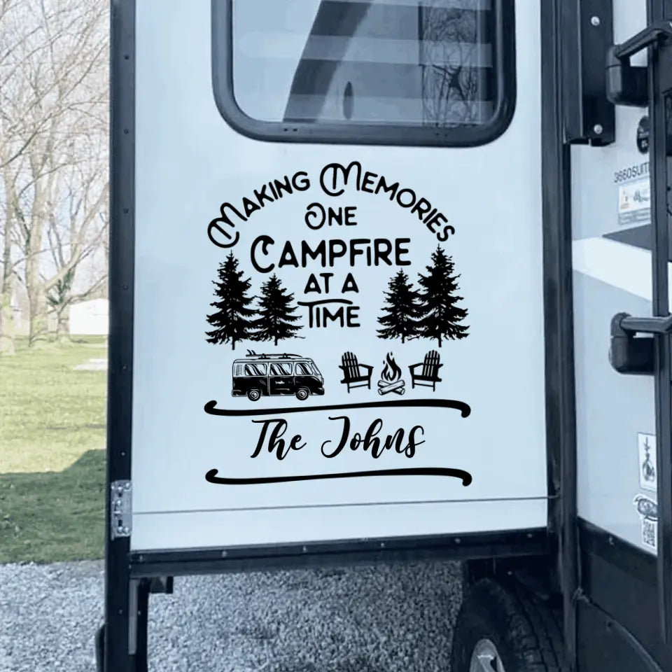 Making Memories One Campsite At A Time - Personalized Decal, Camping Decal, Gift For Camping Lovers