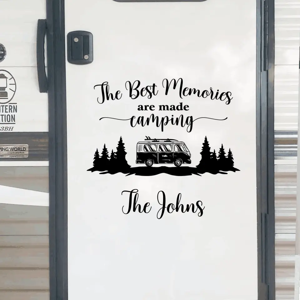 The Best Memories Are Made Camping - Personalized Decal, Camping Camper Gift