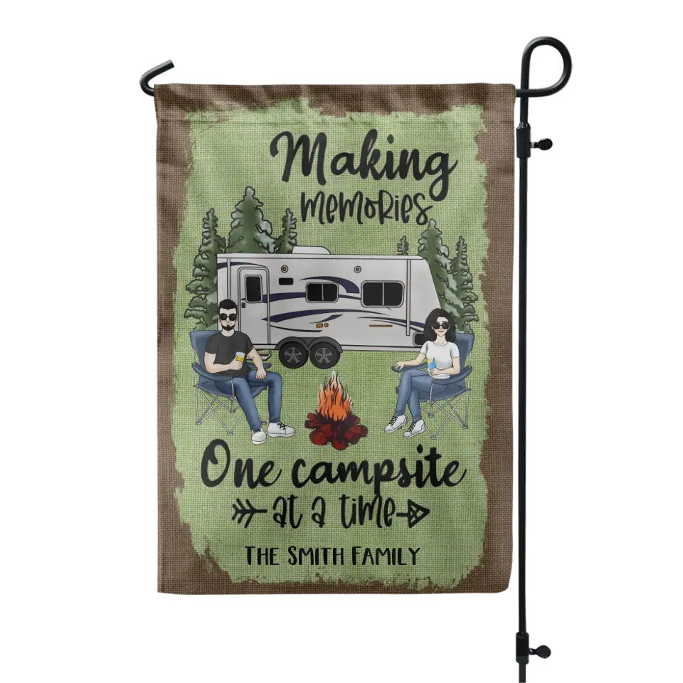 Making memories one campsite at a time - Personalized Doormat, Gift For Camping Lover