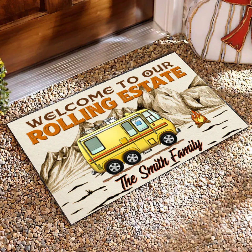 Welcome To Our Rolling Estate - Personalized Doormat