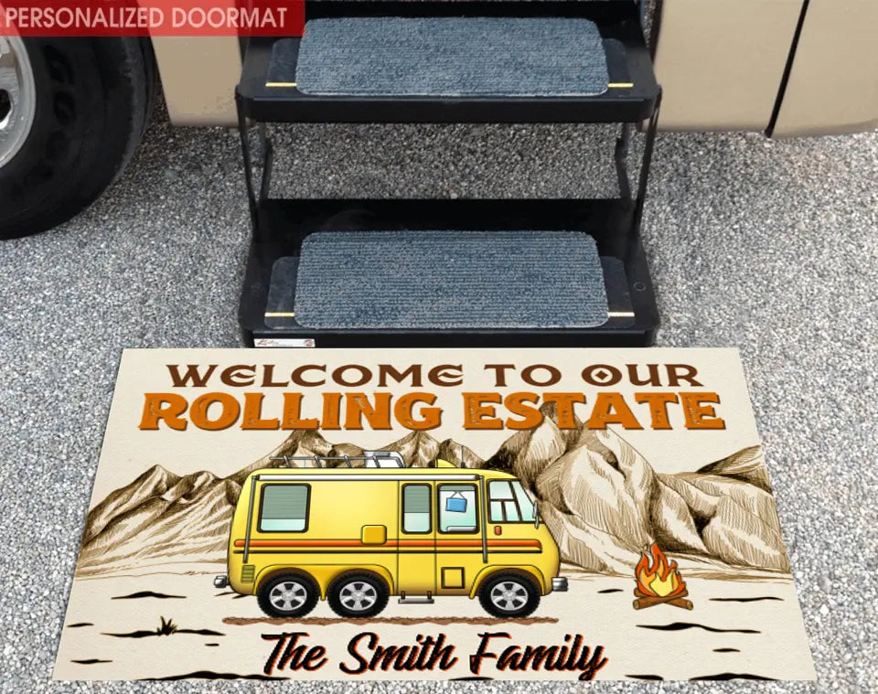 Welcome To Our Rolling Estate - Personalized Doormat