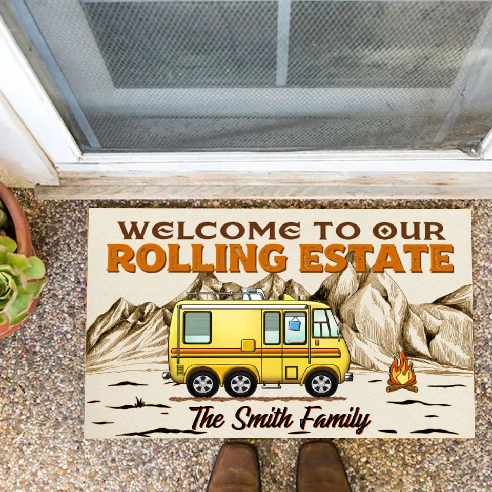 Welcome To Our Rolling Estate - Personalized Doormat