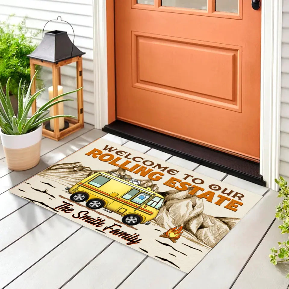 Welcome To Our Rolling Estate - Personalized Doormat