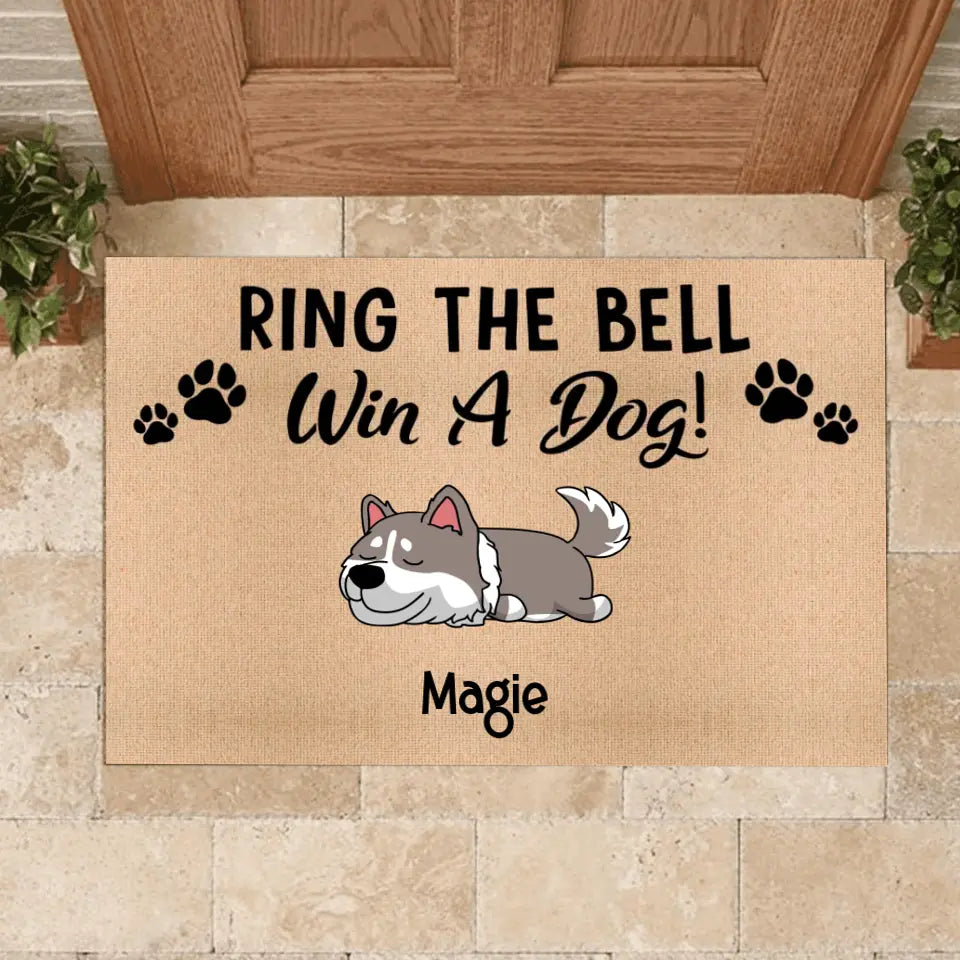 Warning Our Dog Flunked Out Of Obedience School - Personalized Door Mat