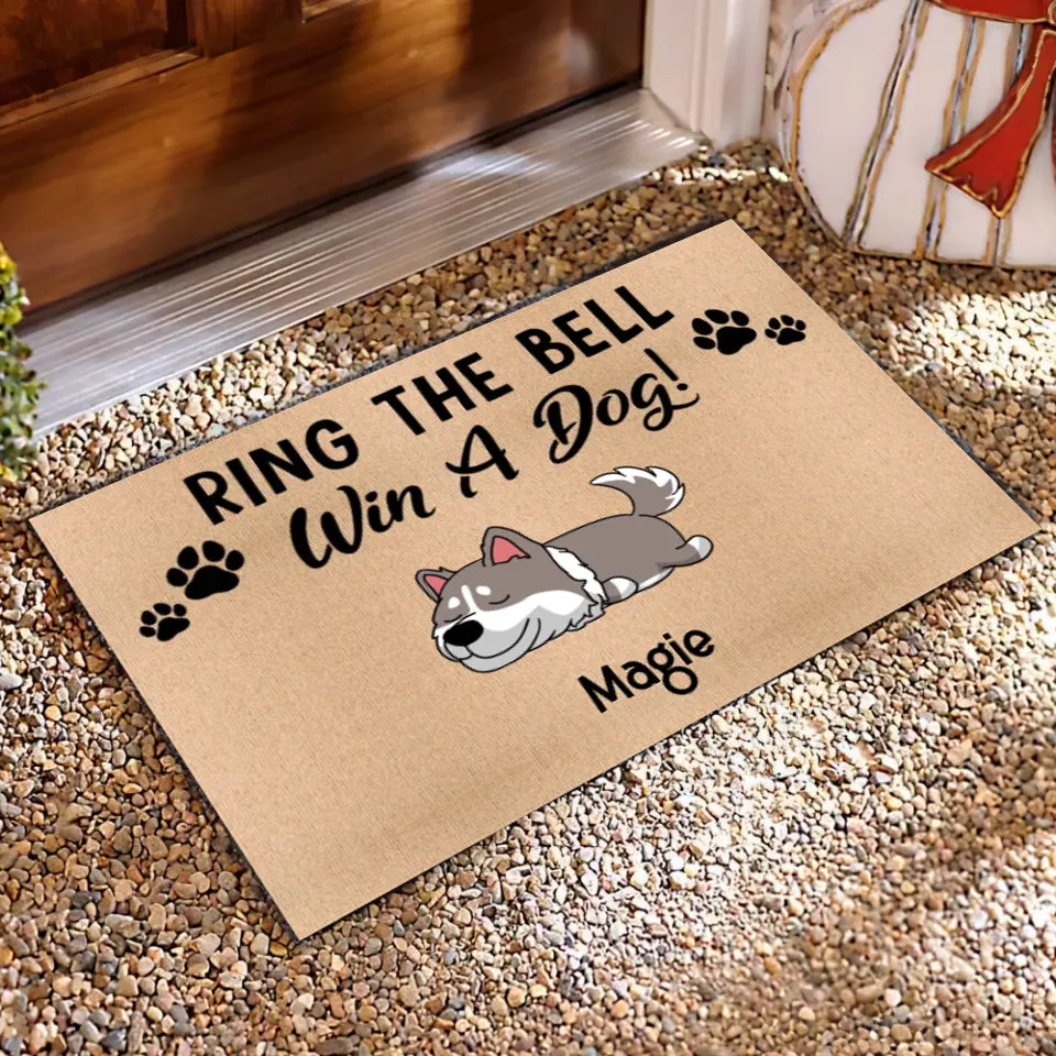 Warning Our Dog Flunked Out Of Obedience School - Personalized Door Mat