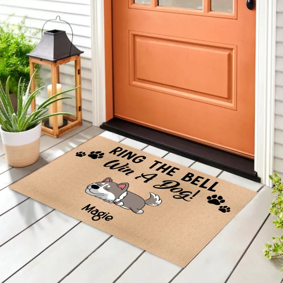 Warning Our Dog Flunked Out Of Obedience School - Personalized Door Mat