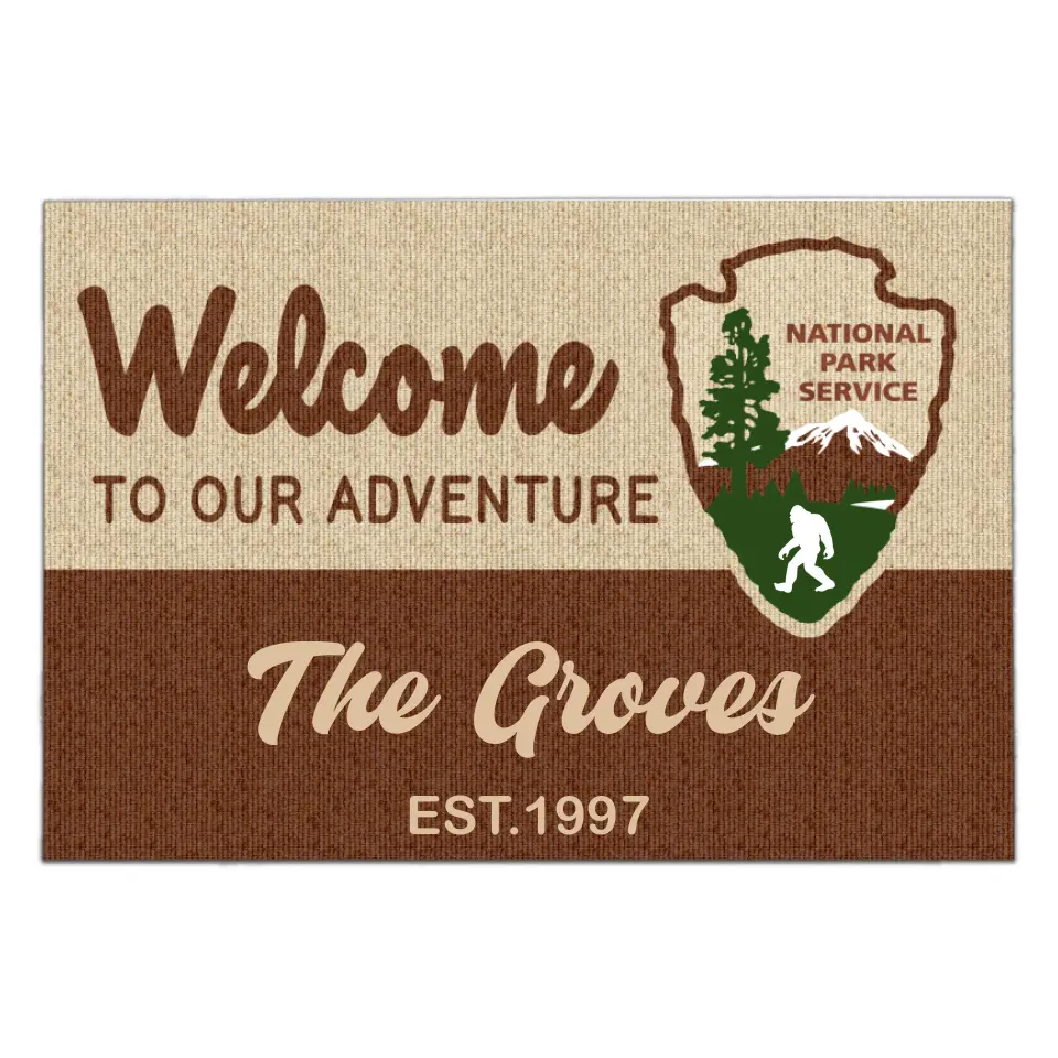 Welcome To Our Adventure - Personalized Doormat