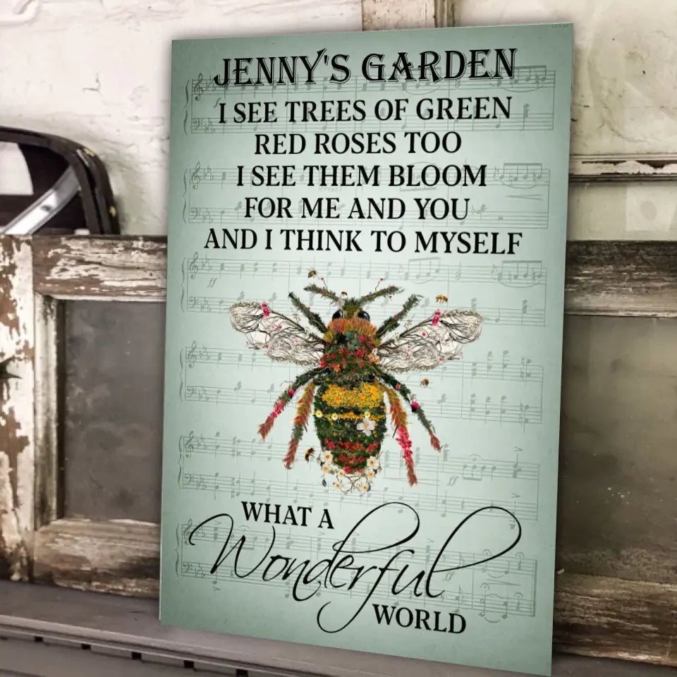 I See Trees Of Green Red Roses Too - Personalized Classic Metal Sign, Garden Decor Gift