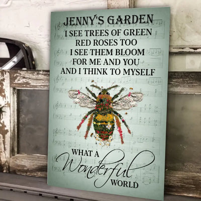 I See Trees Of Green Red Roses Too - Personalized Classic Metal Sign, Garden Decor Gift
