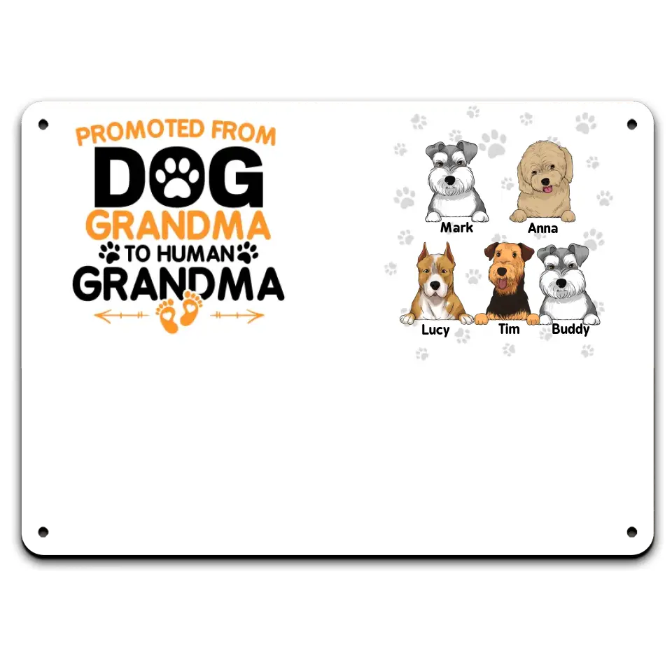 Our Family Has Expanded By Four Feet - Personalized Metal Sign, Gift For Dog Lover
