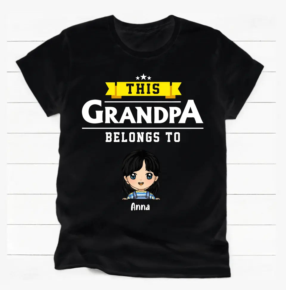 This Is Grandpa Belongs To - Personalized T-shirt