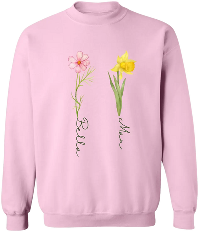 Custom Birth Month Birth Flower - Personalized T-Shirt