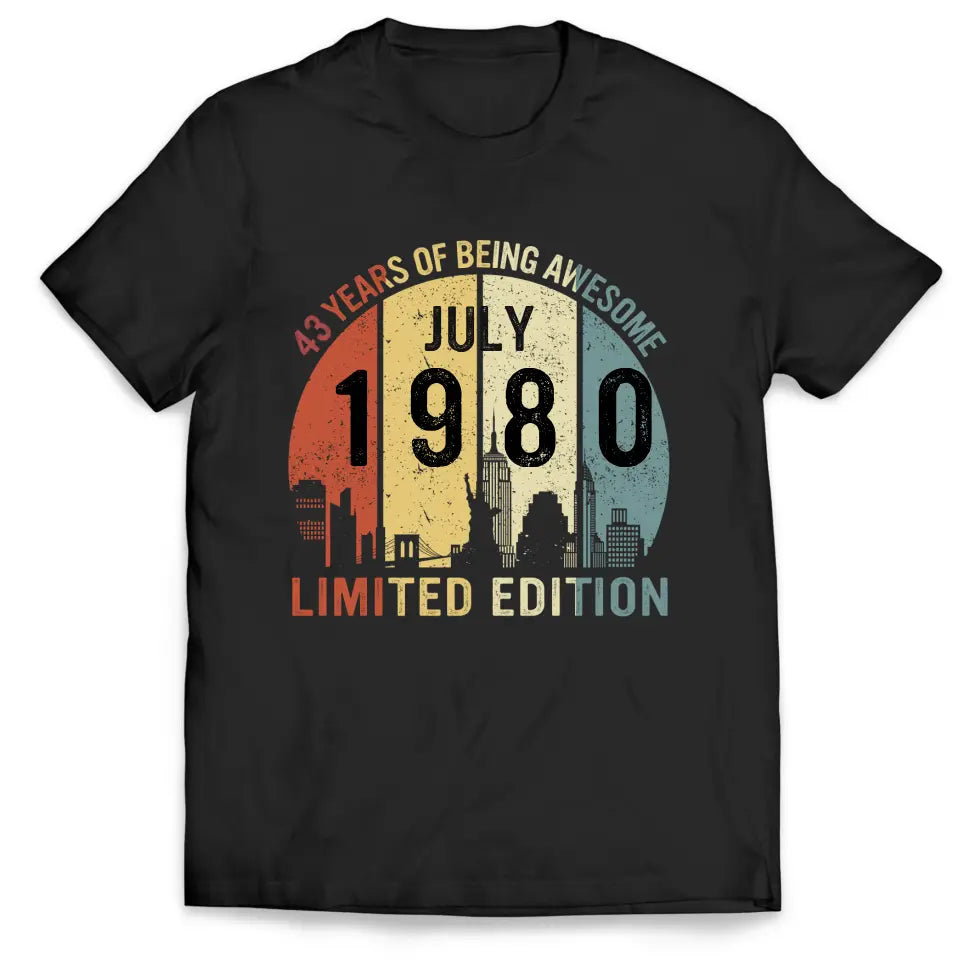 Make In 1983 Limited Edition - Personalized Year Of Birth T-Shirt, Vintage Shirt