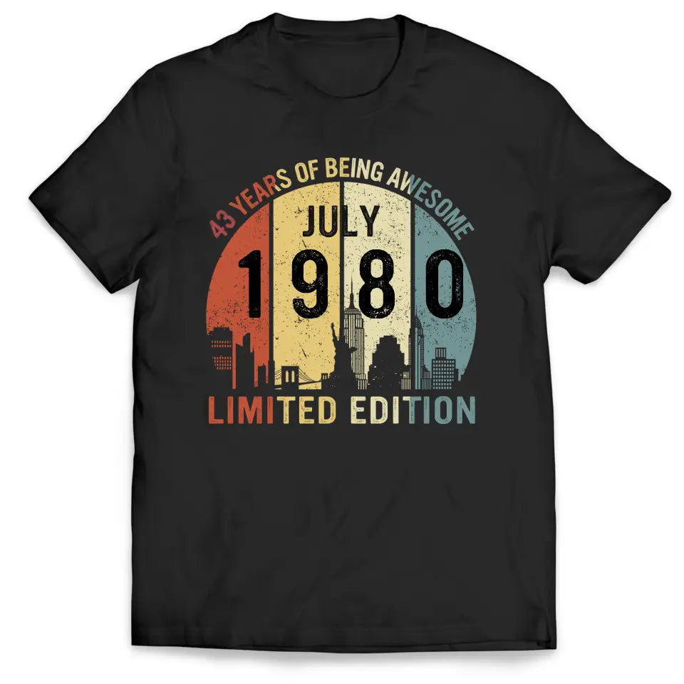 Make In 1983 Limited Edition - Personalized Year Of Birth T-Shirt, Vintage Shirt