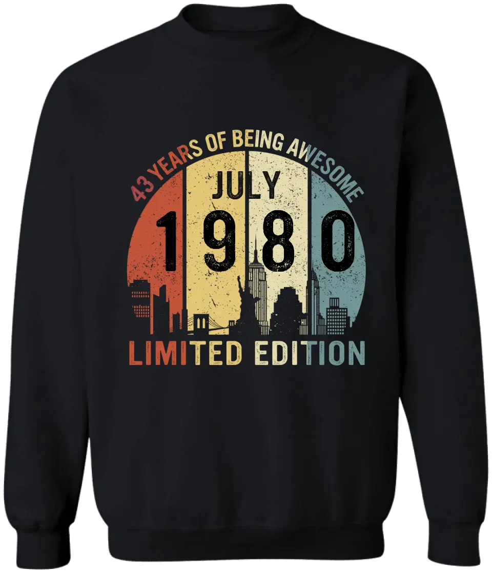 Make In 1983 Limited Edition - Personalized Year Of Birth T-Shirt, Vintage Shirt