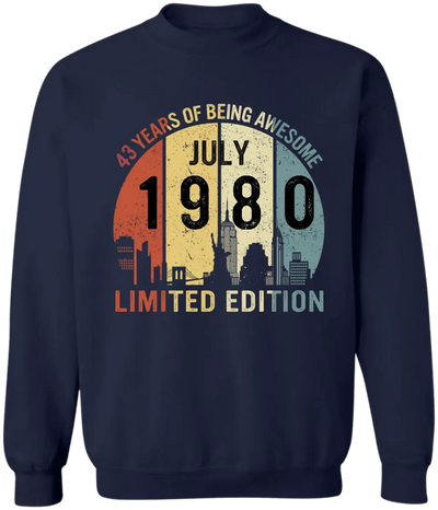 Make In 1983 Limited Edition - Personalized Year Of Birth T-Shirt, Vintage Shirt