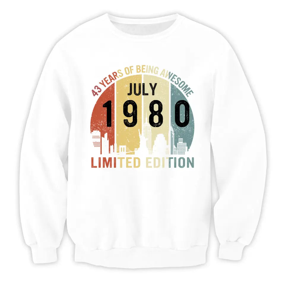 Make In 1983 Limited Edition - Personalized Year Of Birth T-Shirt, Vintage Shirt