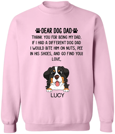 Dear Dog Dad Thank You For Being My Dad - Personalized T-Shirt, Gift For Dog Lovers