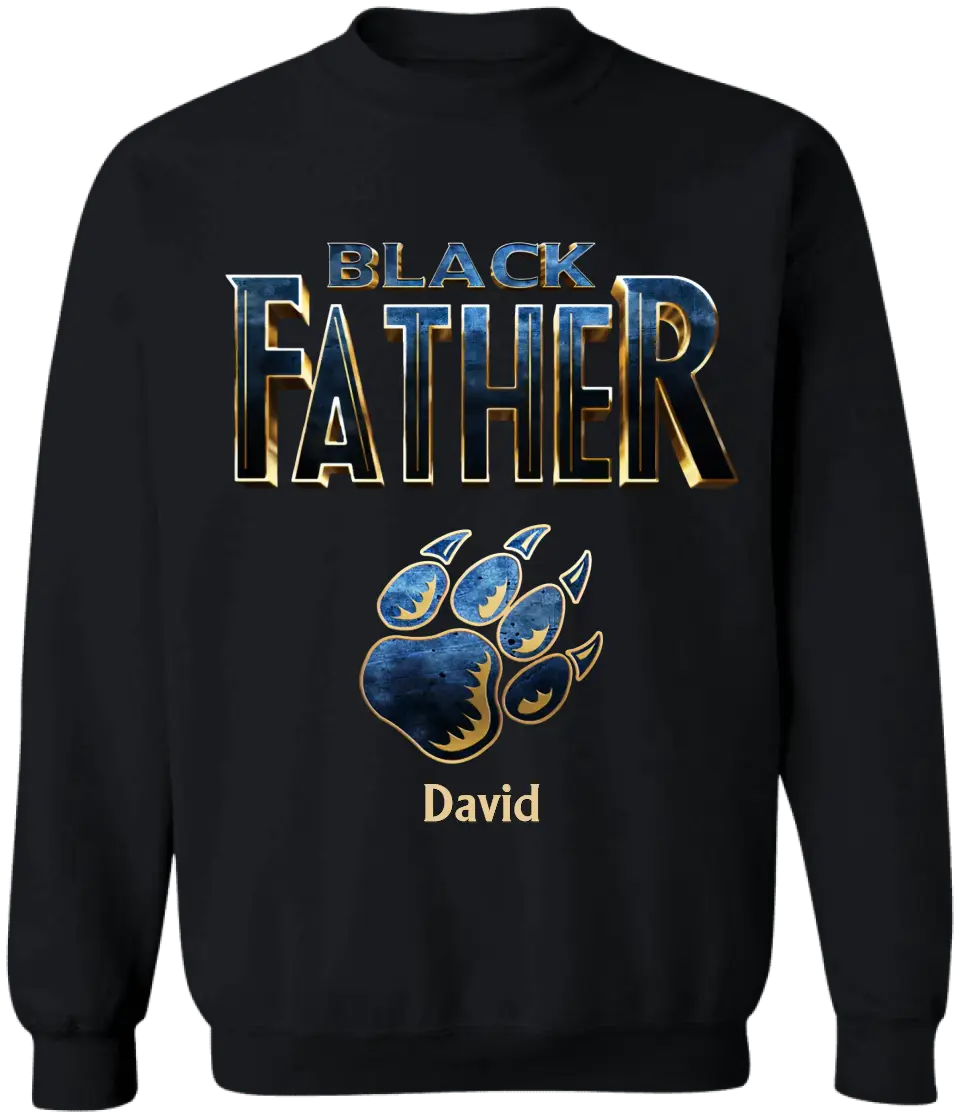 Best Dad Ever In The World Black Father - Personalized T-shirt, Fathers Day Gifts For Dad, Grandpa