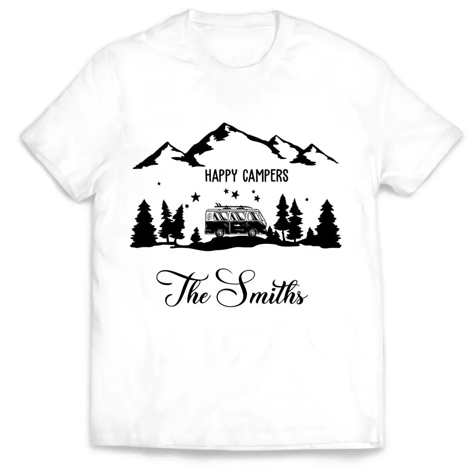 Happy Campers - Personalized Camping T-Shirt, Gift For Camping Lovers