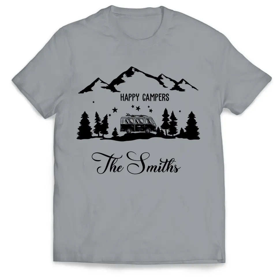 Happy Campers - Personalized Camping T-Shirt, Gift For Camping Lovers