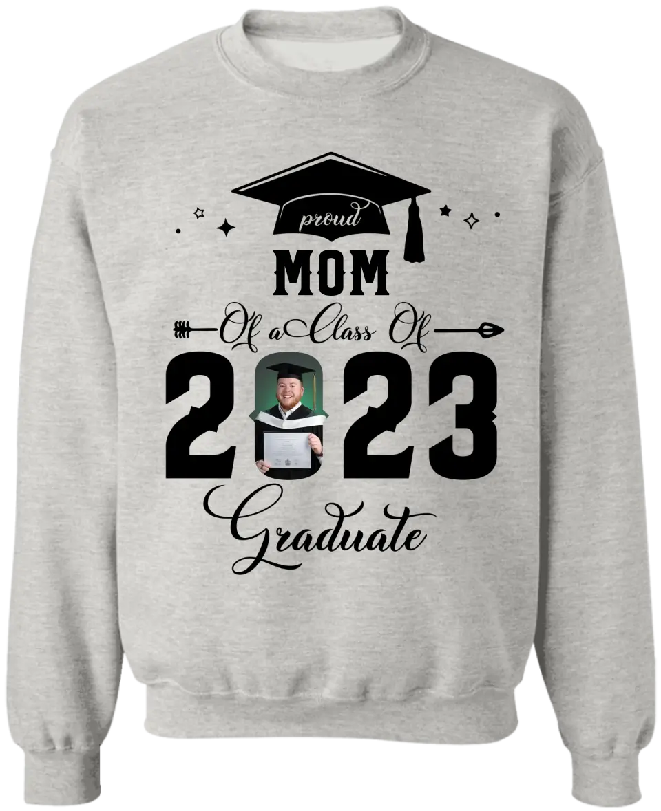 Proud Of A Class Of 2023 Graduate - Personalized T-shirt, Graduation Gifts For Family, Senior 2023 Gift