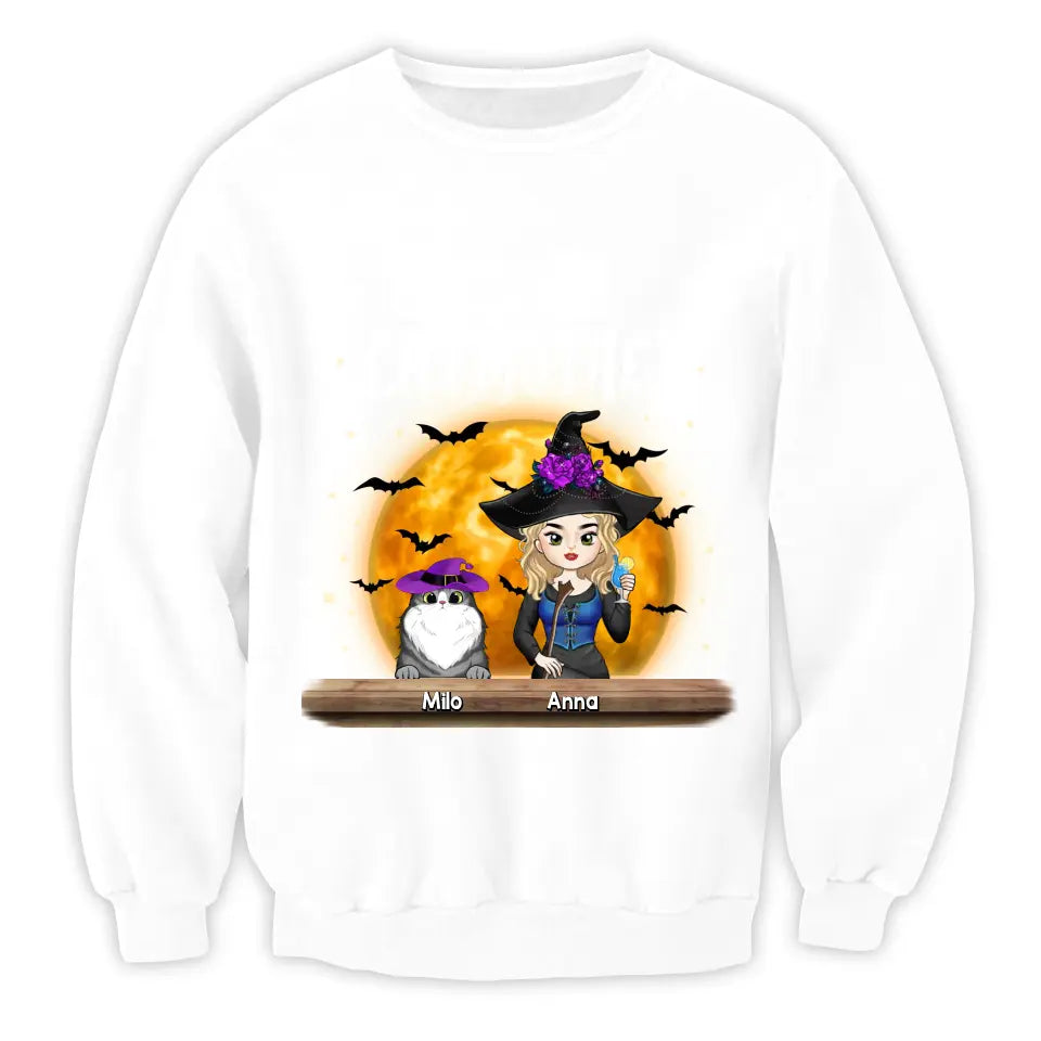 The CatMother - Personalized T-Shirt, Halloween Gift For Cat Lovers