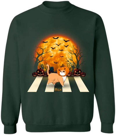 Cat Walking - Personalized T-Shirt, Halloween Gift For Cat Lover
