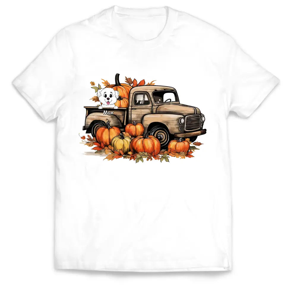 Thanksgiving Truck - Personalized T-Shirt, Gift For Dog Lovers - TS1019