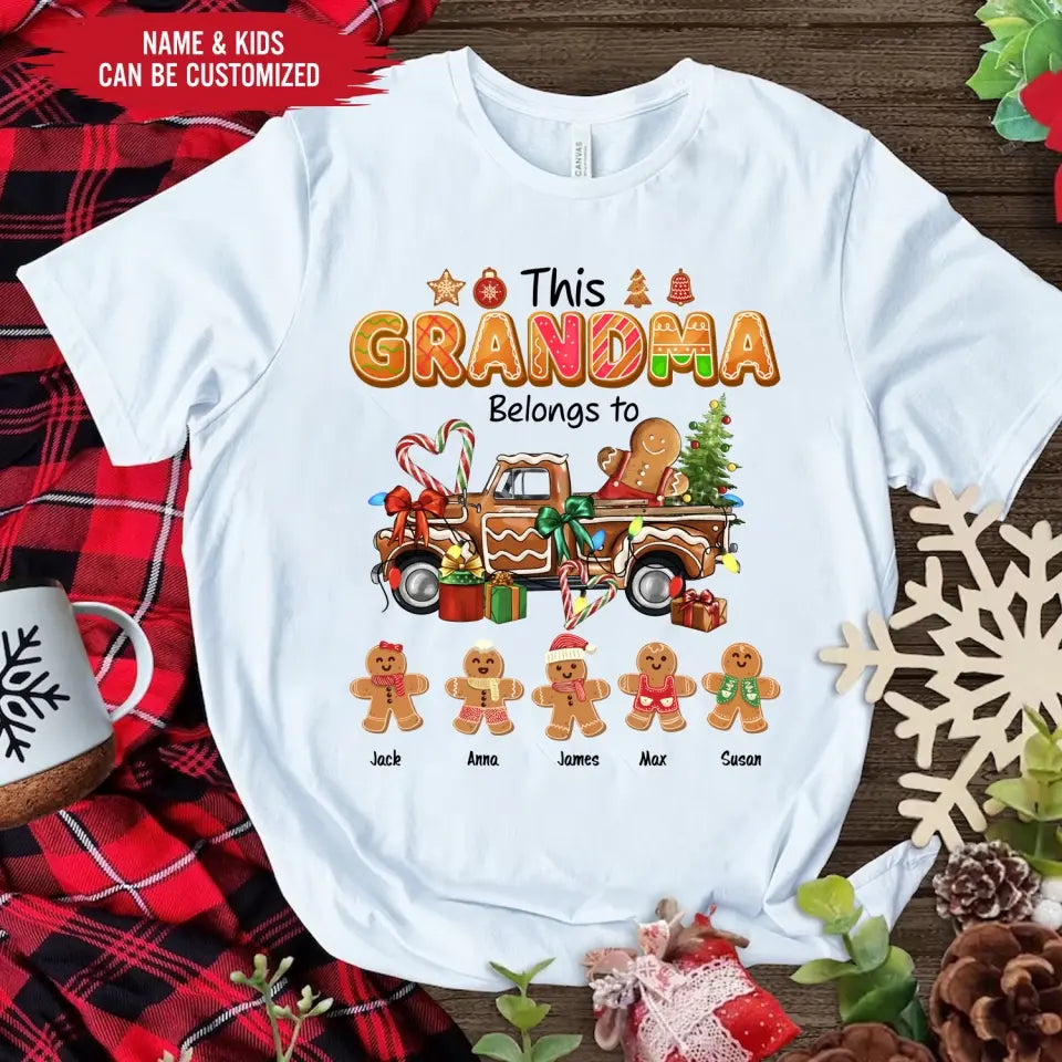 This Grandma Belongs To - Personalized T-Shirt, T-Shirt For Grandma - TS1034