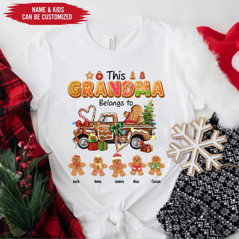 This Grandma Belongs To - Personalized T-Shirt, T-Shirt For Grandma - TS1034