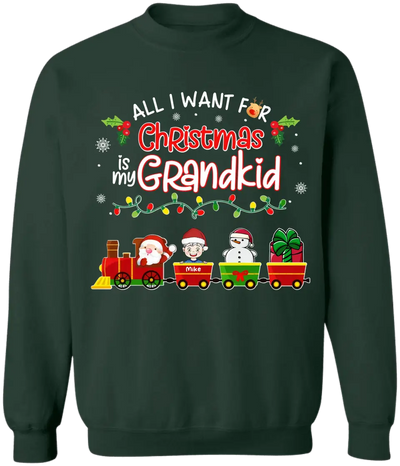 All I Want For Christmas Is My Grandkids - Personalized T-shirt, Gift For Grandma - TS1035