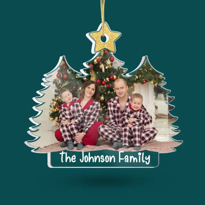 Family Custom Photo Christmas Tree - Personalized Acrylic Ornament, Christmas Gift For Family, Home Decor For Christmas - ORN298