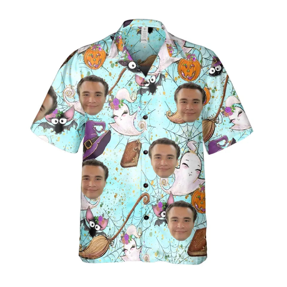 Halloween Pumpkin Ghost - Personalized Hawaiian Shirt, Gift For Halloween