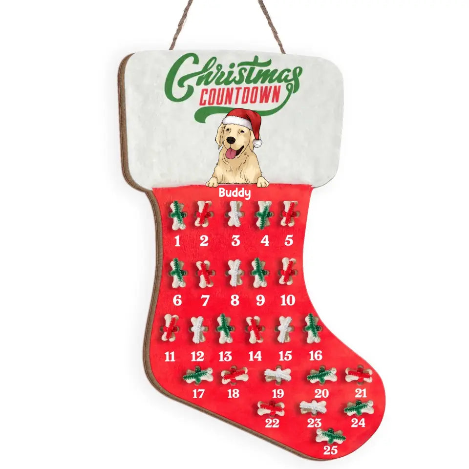 Dog Advent Calendar, Personalized, Custom, Reusable Christmas Countdown For Pets