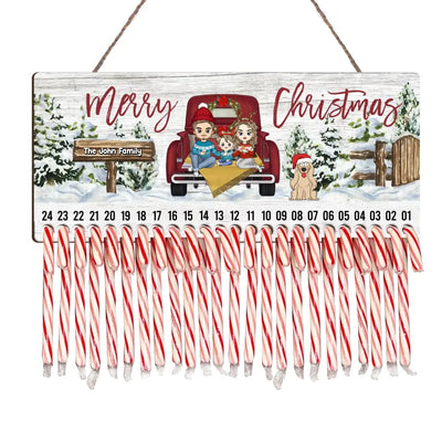 Merry Christmas - Personalized Christmas Countdown Sign - DS643