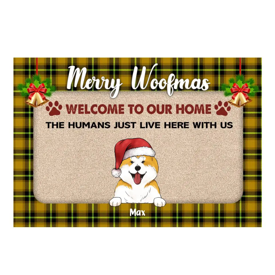 Welcome To Our Home  - Personalized Doormat, Christmas Gift For Pet Lovers, Christmas Decoration - DM254