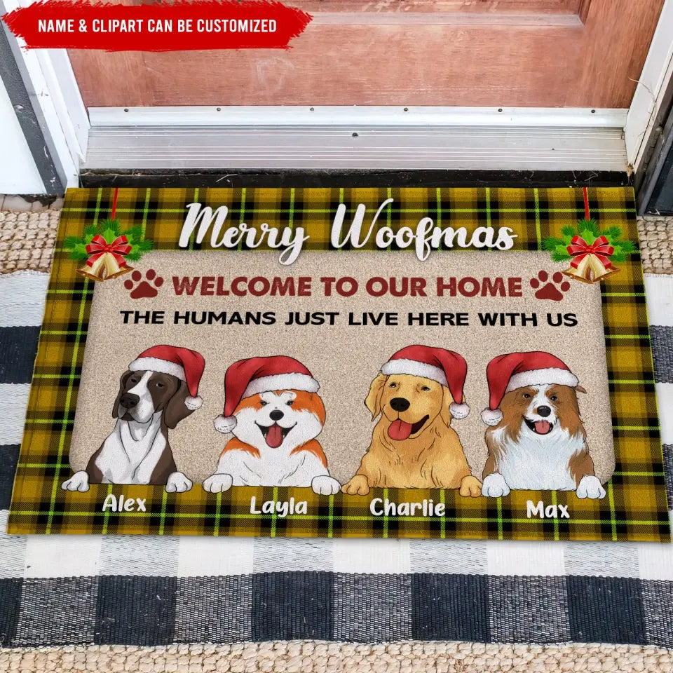 Welcome To Our Home  - Personalized Doormat, Christmas Gift For Pet Lovers, Christmas Decoration - DM254