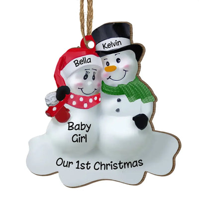 Expecting Parents - Personalized Wooden Ornament, Christmas Gift For Mom And Dad, Christmas Decor - ORN321