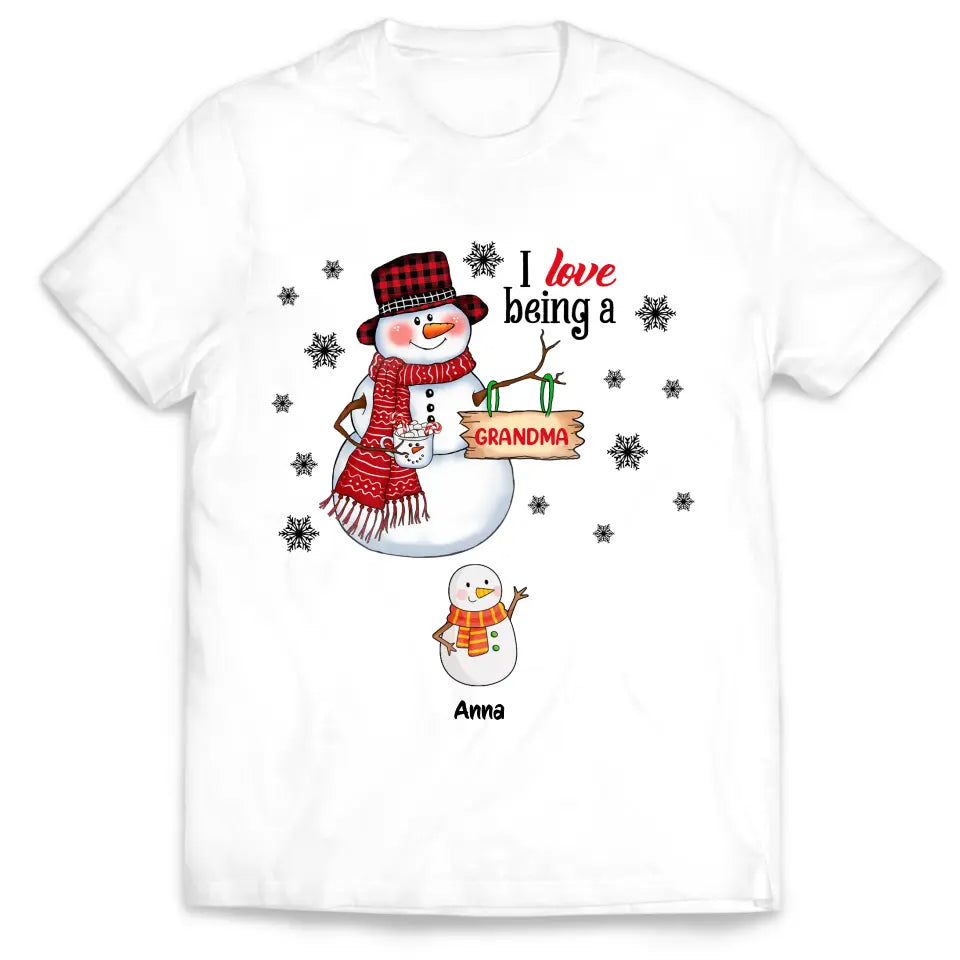 I Love Being A Grandma - Personalized T-Shirt, T-Shirt Gift For Grandma - TS1041