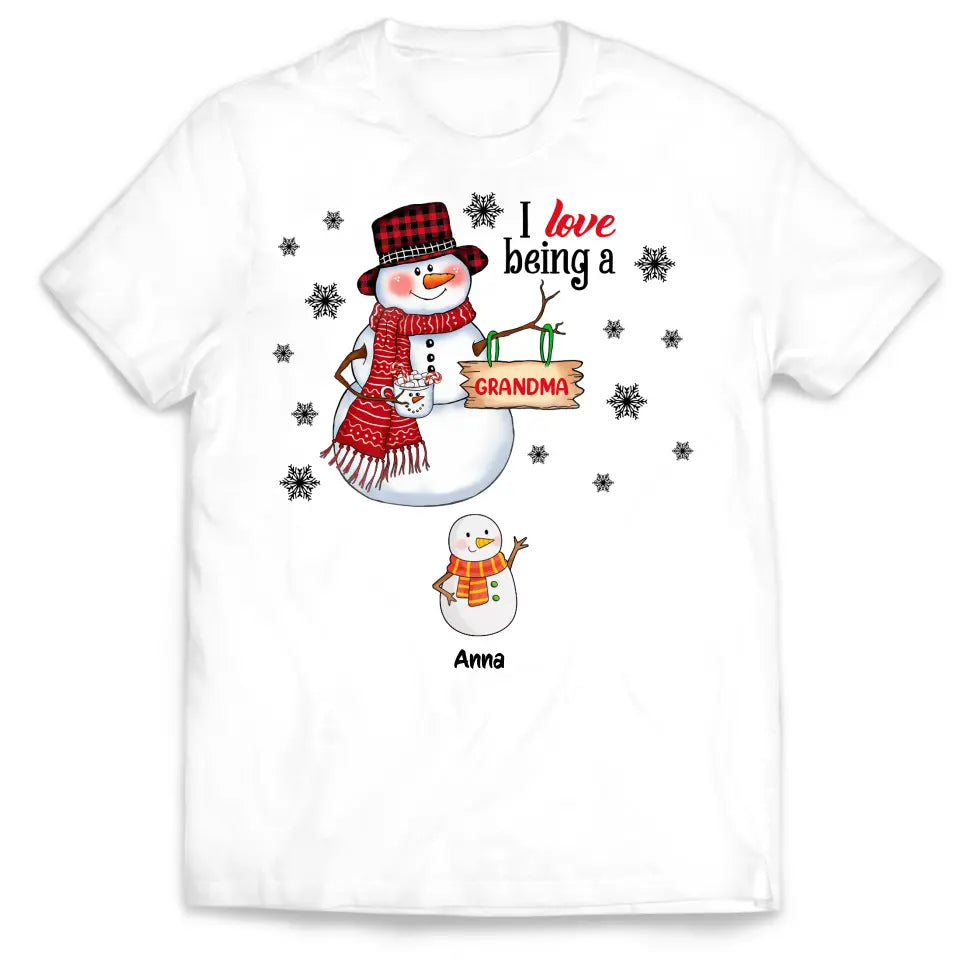 I Love Being A Grandma - Personalized T-Shirt, T-Shirt Gift For Grandma - TS1041