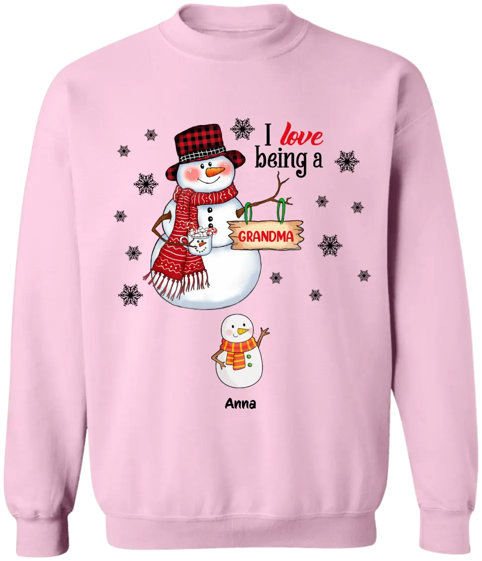 I Love Being A Grandma - Personalized T-Shirt, T-Shirt Gift For Grandma - TS1041