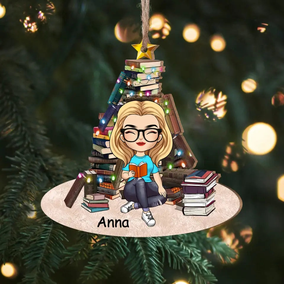 All I Want For Christmas is Books - Personalized Wooden Ornement, Ornament Gift For Book Lover - ORN333