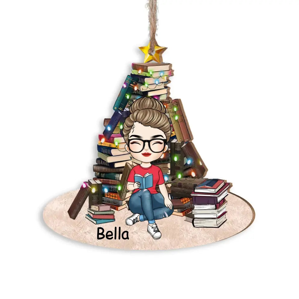 All I Want For Christmas is Books - Personalized Wooden Ornement, Ornament Gift For Book Lover - ORN333